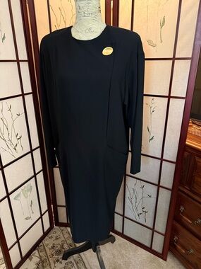 liz claiborne black lace dress EC Vintage Liz Claiborne Black Lace Dress w